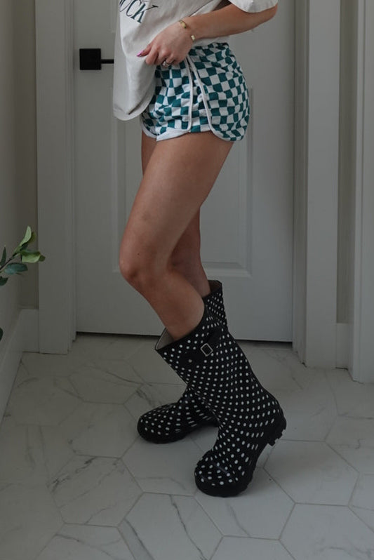 Norty Women 13” Polka Dot Rain Boot